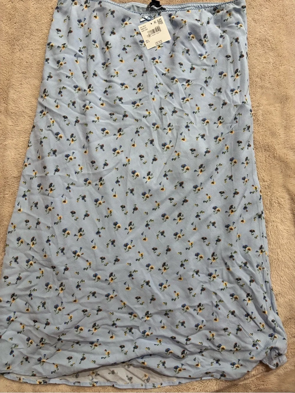 American Eagle Outfitters Light Blue Floral Maxi Skirt